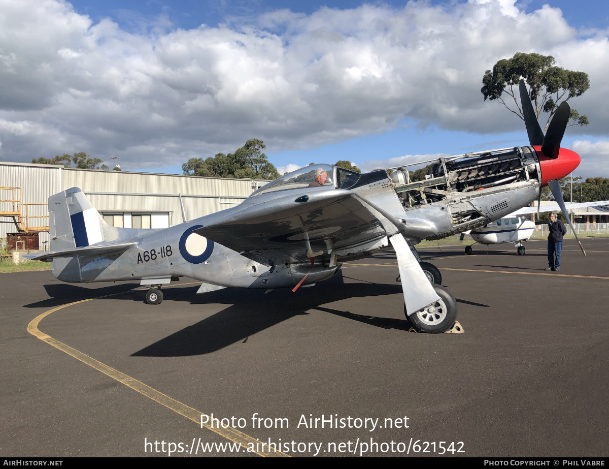 Aircraft Photo of VH-AGJ / A68-118 | Commonwealth CA-18 Mustang 21 (P-51D) | Australia - Air Force | AirHistory.net #621542