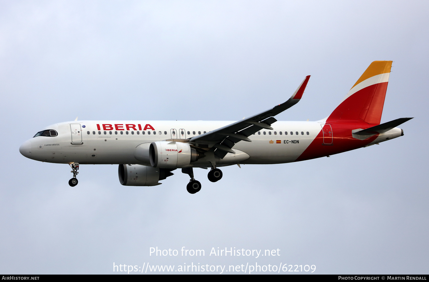 Aircraft Photo of EC-NDN | Airbus A320-251N | Iberia | AirHistory.net #622109