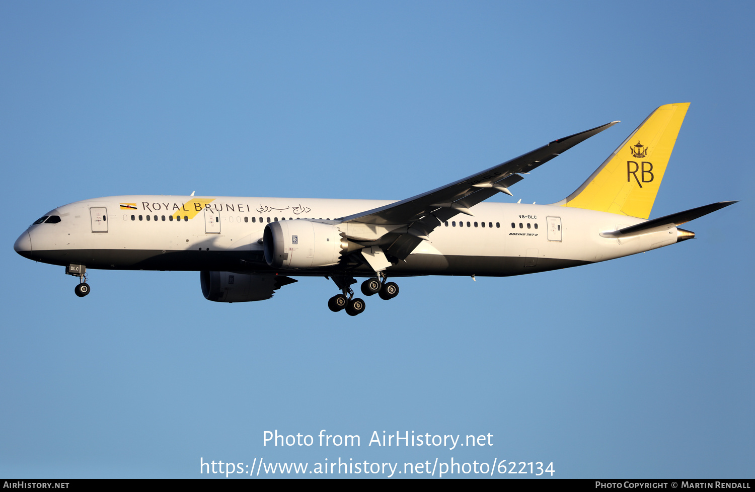 Aircraft Photo of V8-DLC | Boeing 787-8 Dreamliner | Royal Brunei Airlines | AirHistory.net #622134