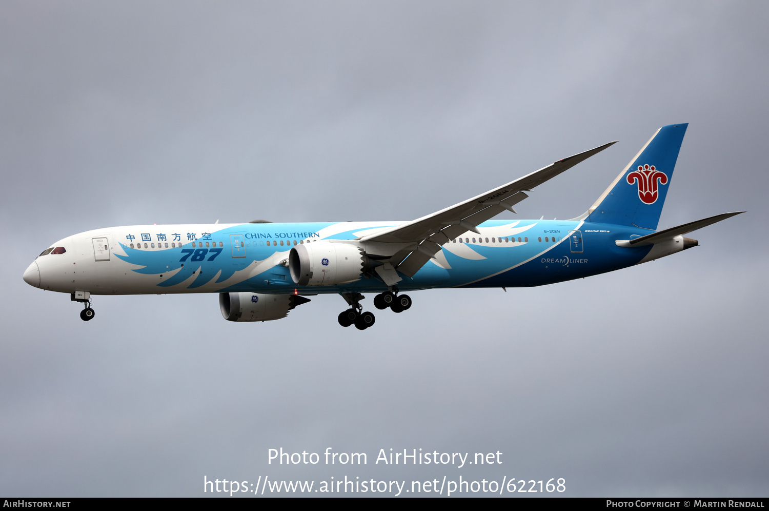 Aircraft Photo of B-20EH | Boeing 787-9 Dreamliner | China Southern Airlines | AirHistory.net #622168