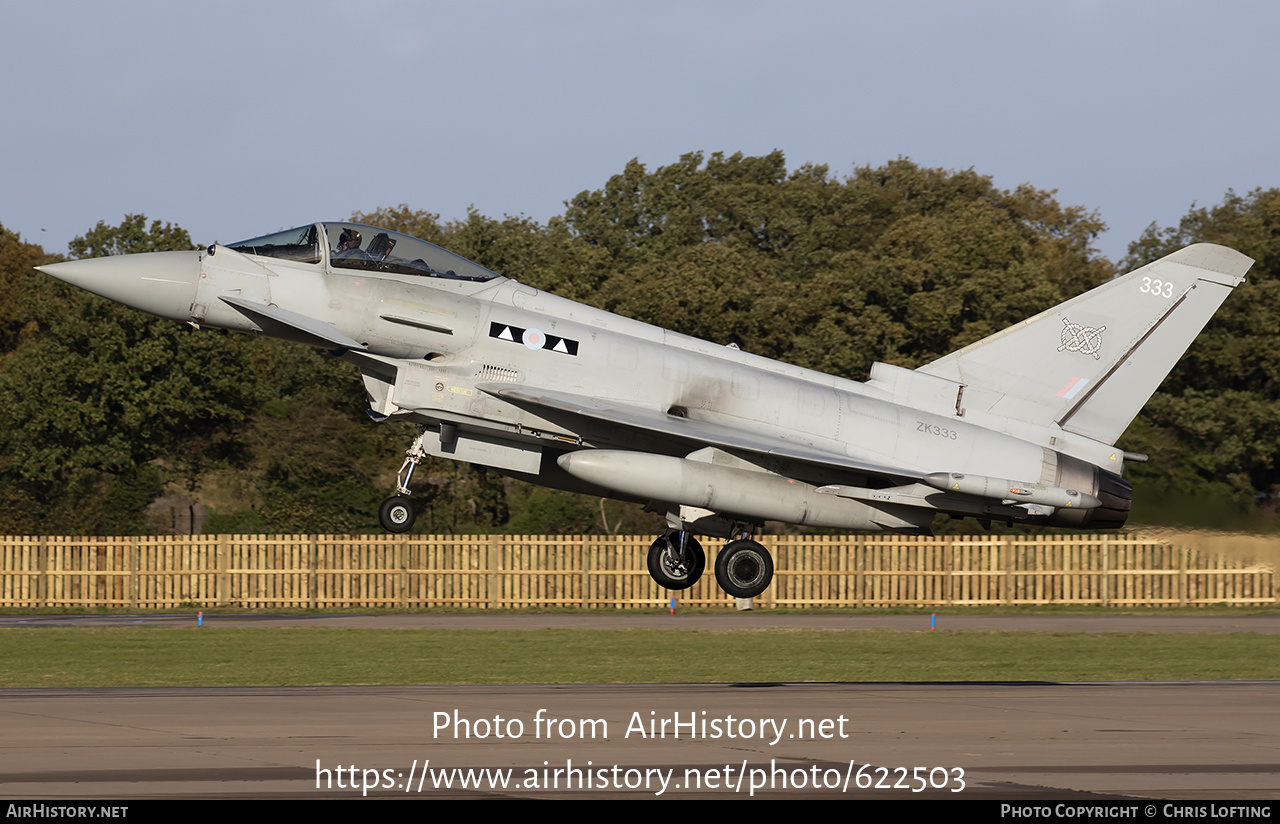 Aircraft Photo of ZK333 | Eurofighter EF-2000 Typhoon FGR4 | UK - Air Force | AirHistory.net #622503