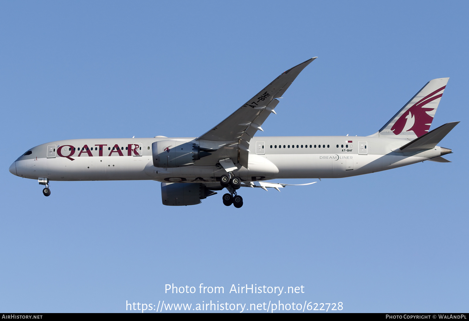 Aircraft Photo of A7-BHF | Boeing 787-9 Dreamliner | Qatar Airways | AirHistory.net #622728