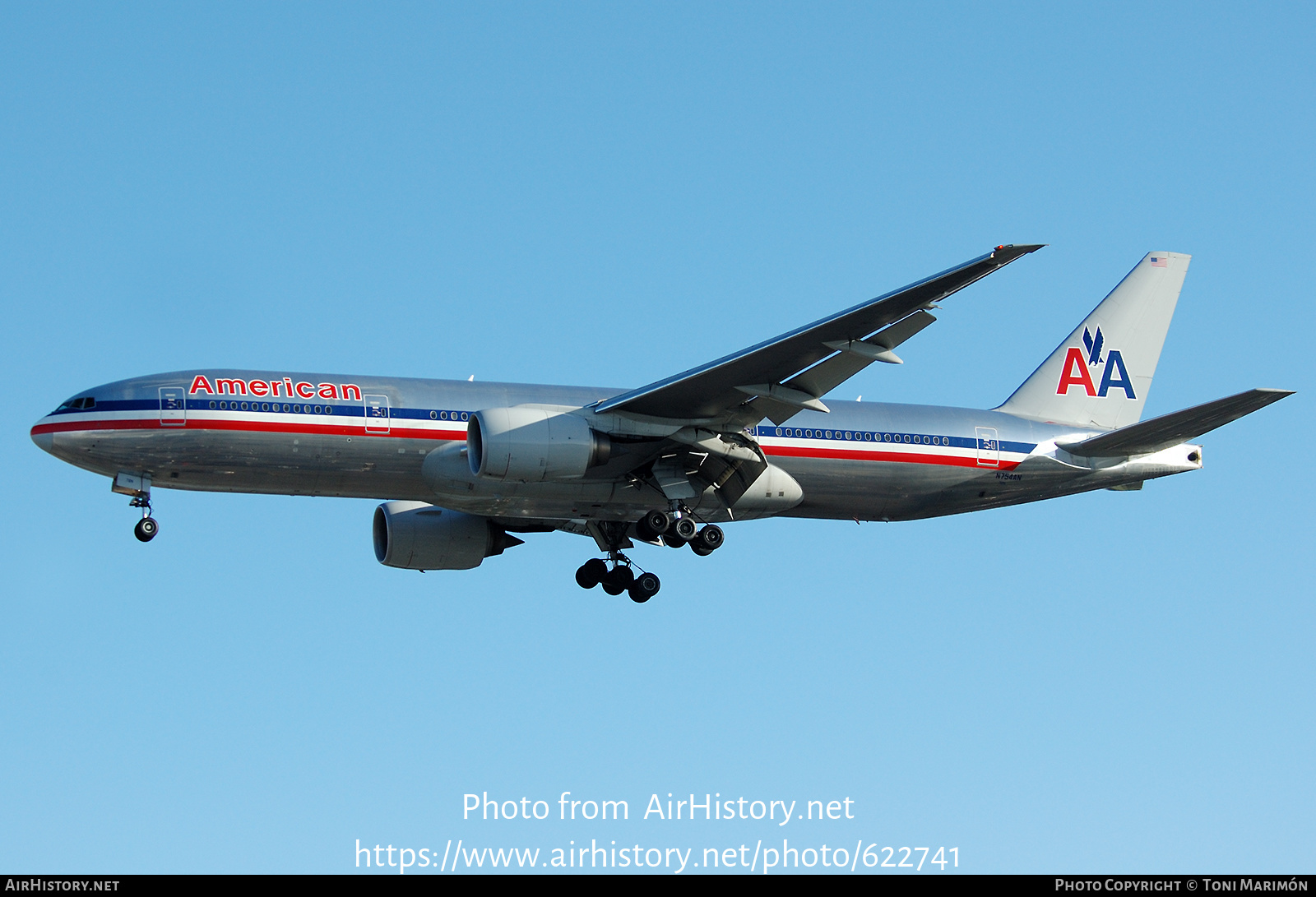 Aircraft Photo of N754AN | Boeing 777-223/ER | American Airlines | AirHistory.net #622741