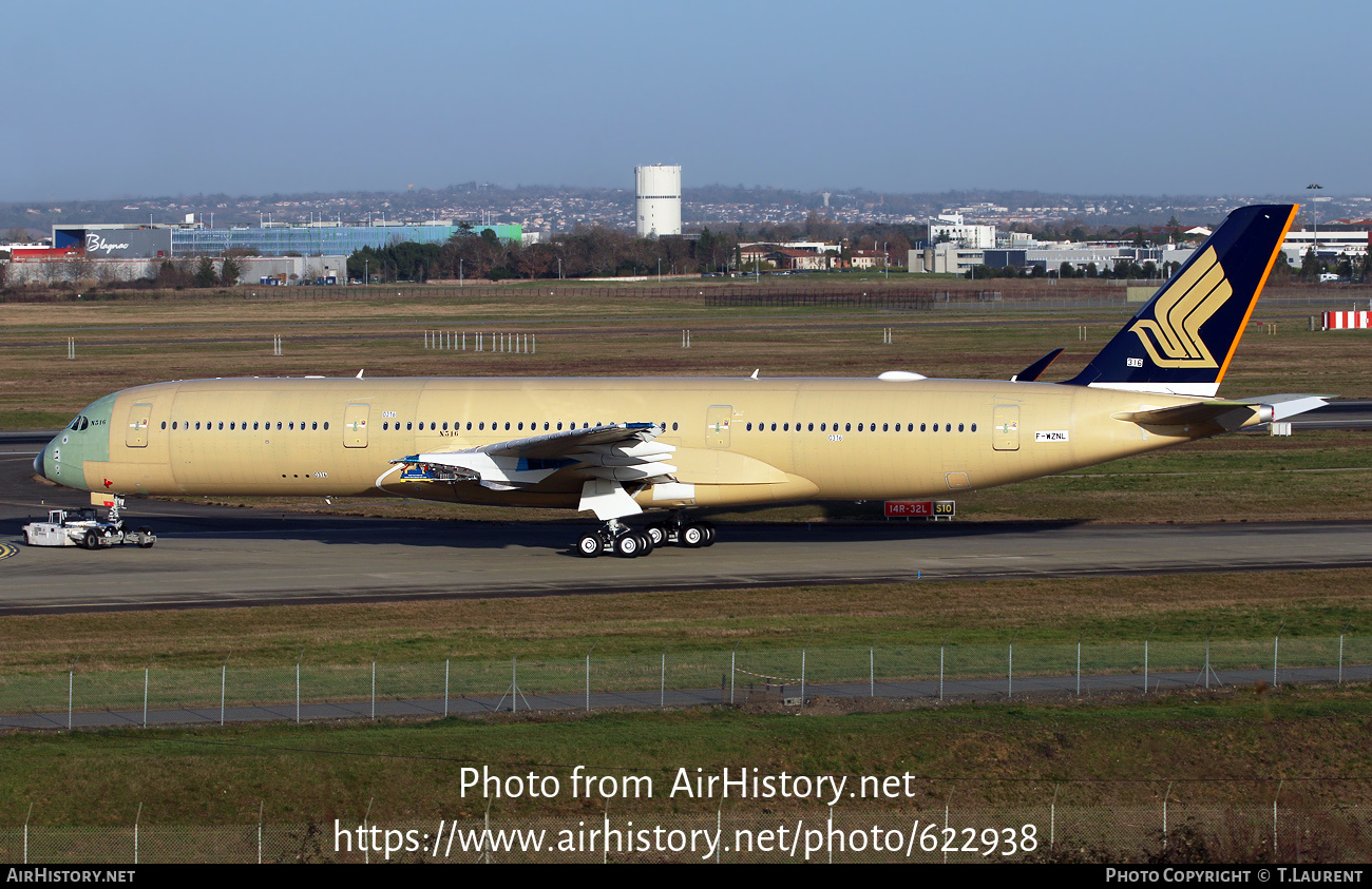 Aircraft Photo of F-WZNL | Airbus A350-941 | Singapore Airlines | AirHistory.net #622938