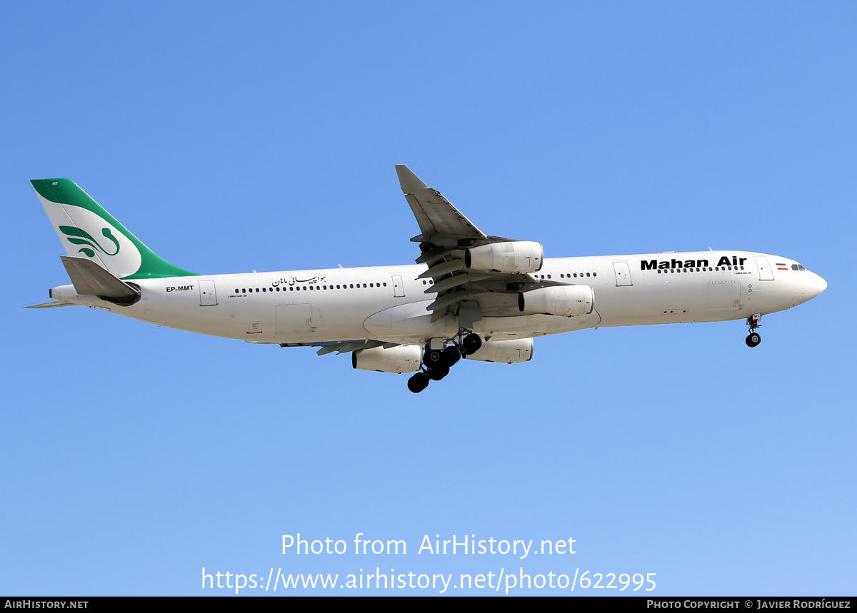 Aircraft Photo of EP-MMT | Airbus A340-313X | Mahan Air | AirHistory.net #622995