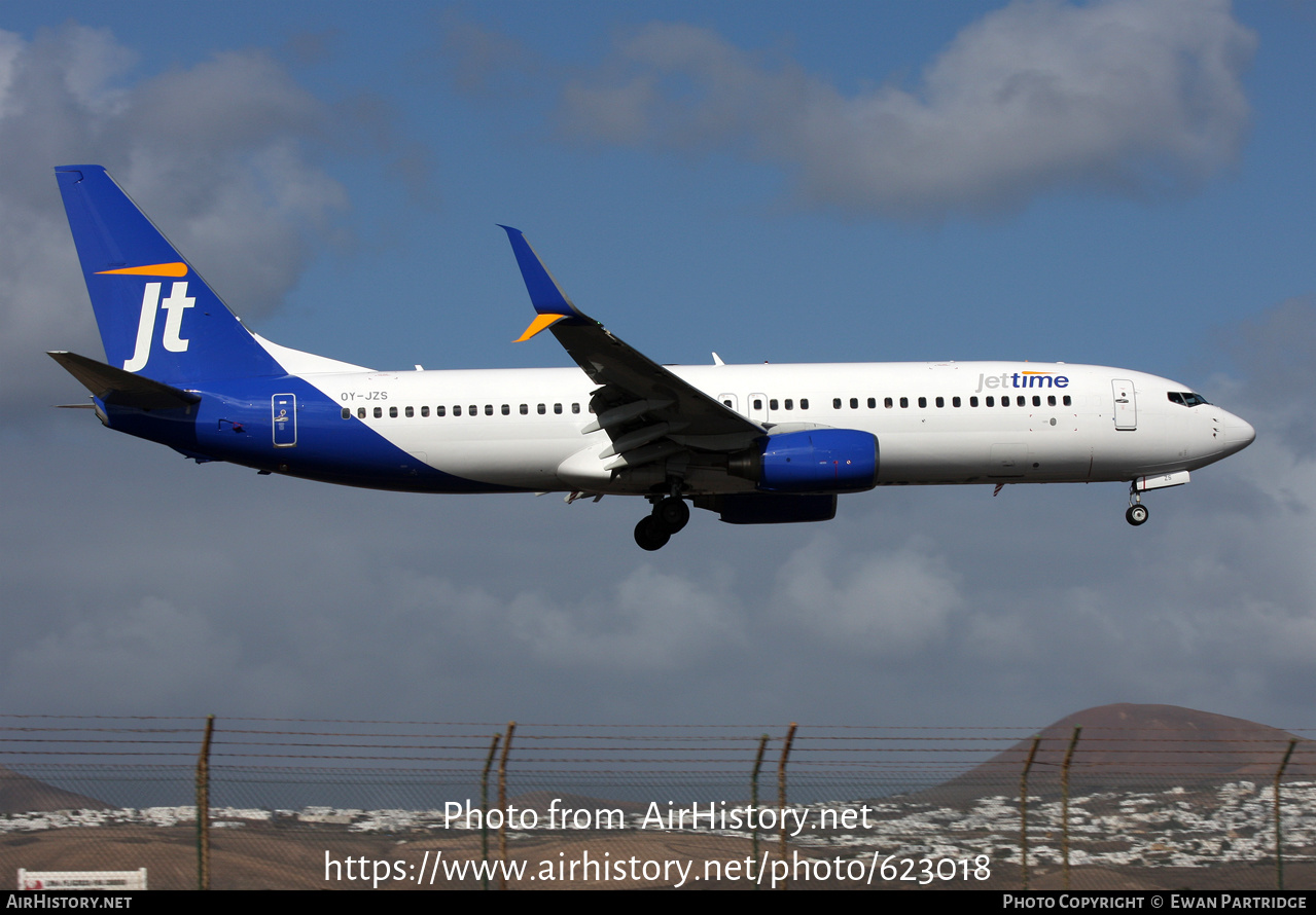 Aircraft Photo of OY-JZS | Boeing 737-8K5 | Jettime | AirHistory.net #623018