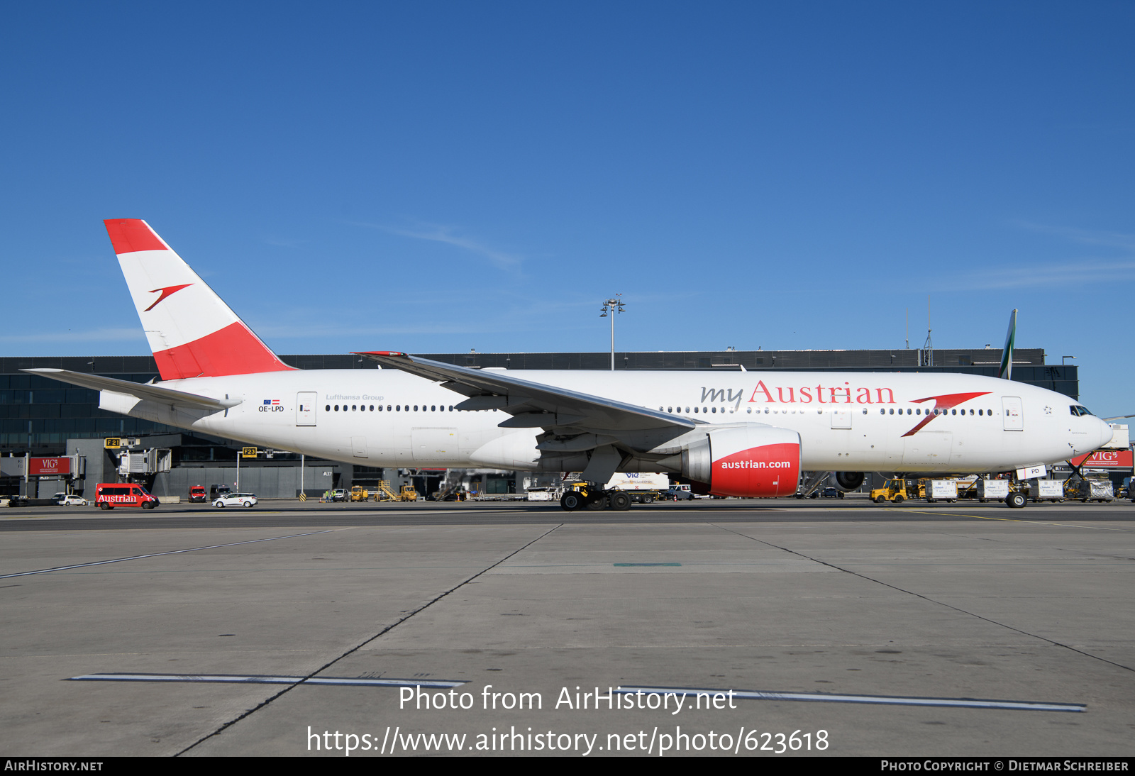 Aircraft Photo of OE-LPD | Boeing 777-2Z9/ER | Austrian Airlines | AirHistory.net #623618