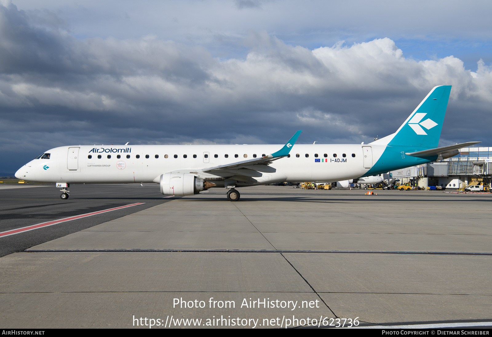 Aircraft Photo of I-ADJM | Embraer 195LR (ERJ-190-200LR) | Air Dolomiti | AirHistory.net #623736