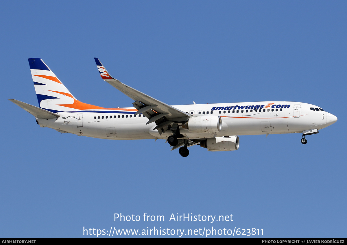 Aircraft Photo of OK-TSO | Boeing 737-8GQ | Smartwings | AirHistory.net #623811