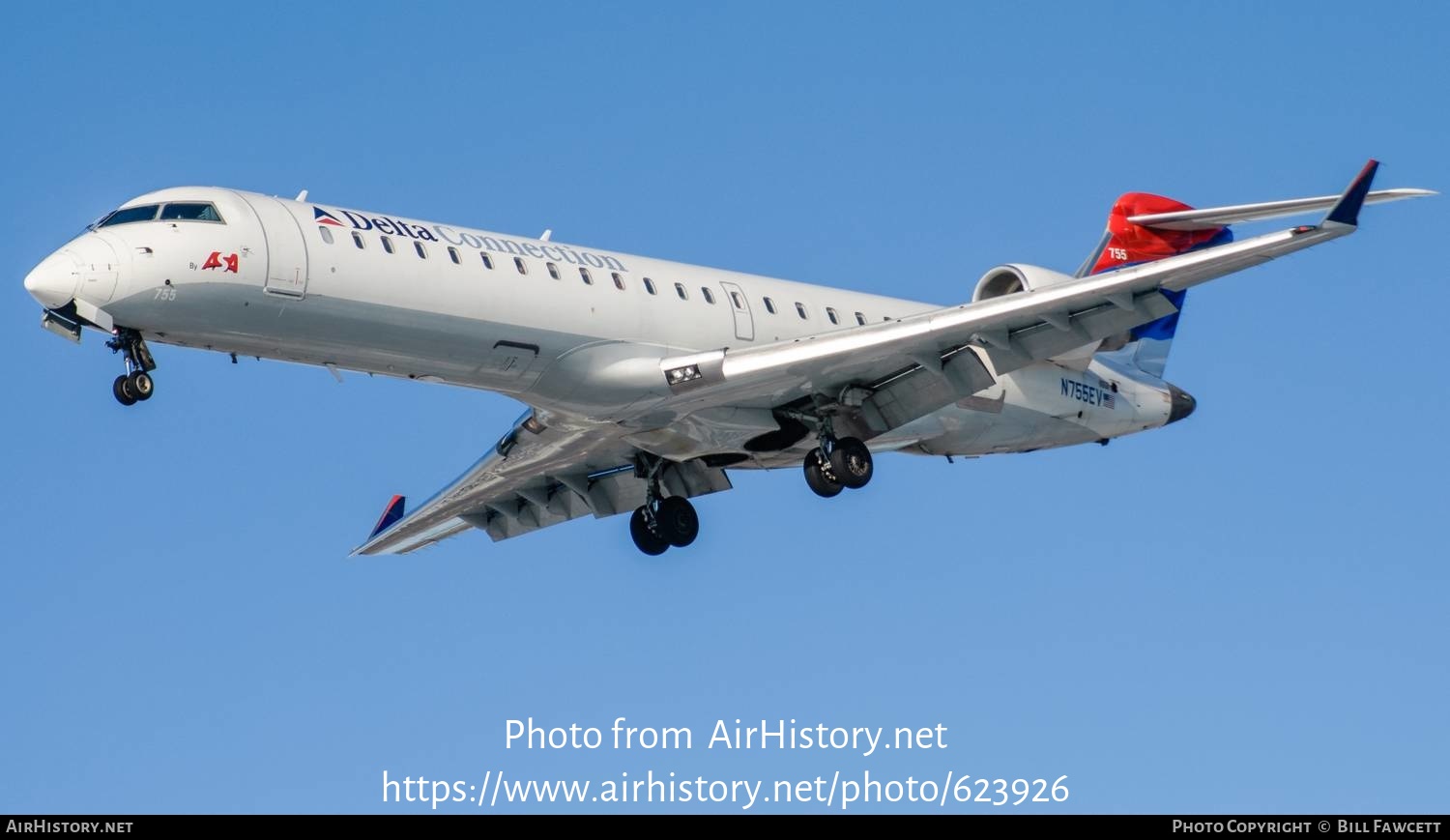 Aircraft Photo of N755EV | Bombardier CRJ-701ER (CL-600-2C10) | Delta Connection | AirHistory.net #623926