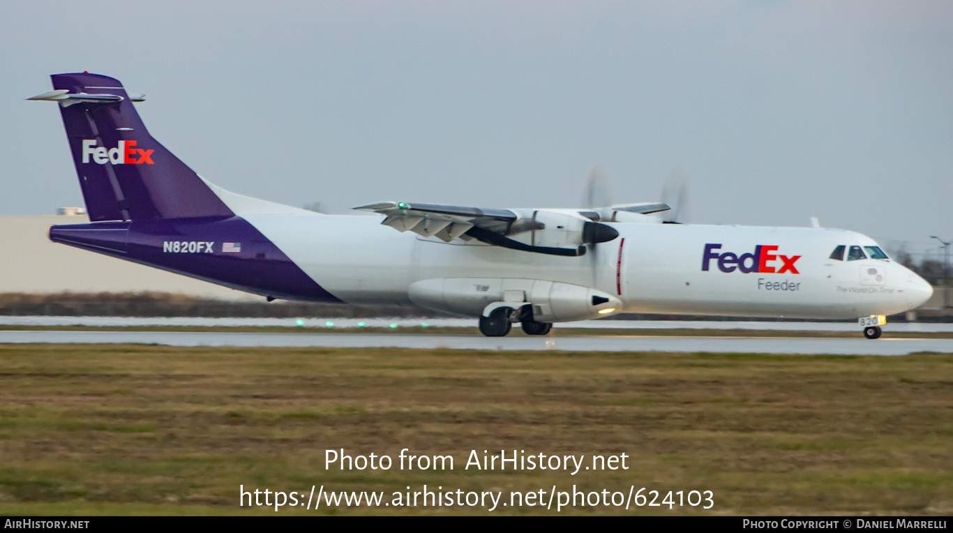 Aircraft Photo of N820FX | ATR ATR-72-212/F | FedEx Feeder | AirHistory.net #624103