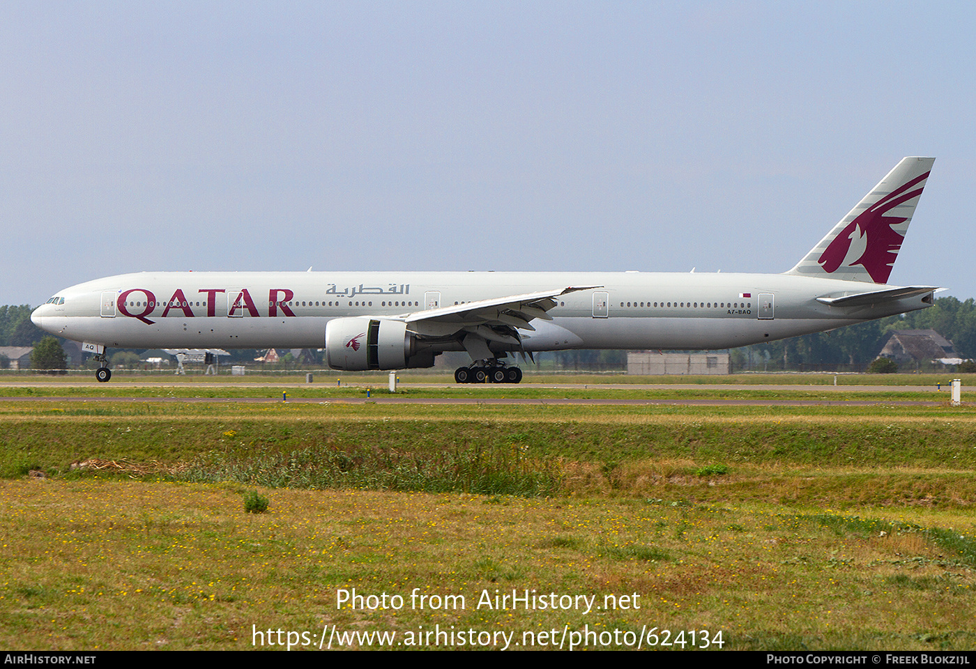 Aircraft Photo of A7-BAQ | Boeing 777-3DZ/ER | Qatar Airways | AirHistory.net #624134