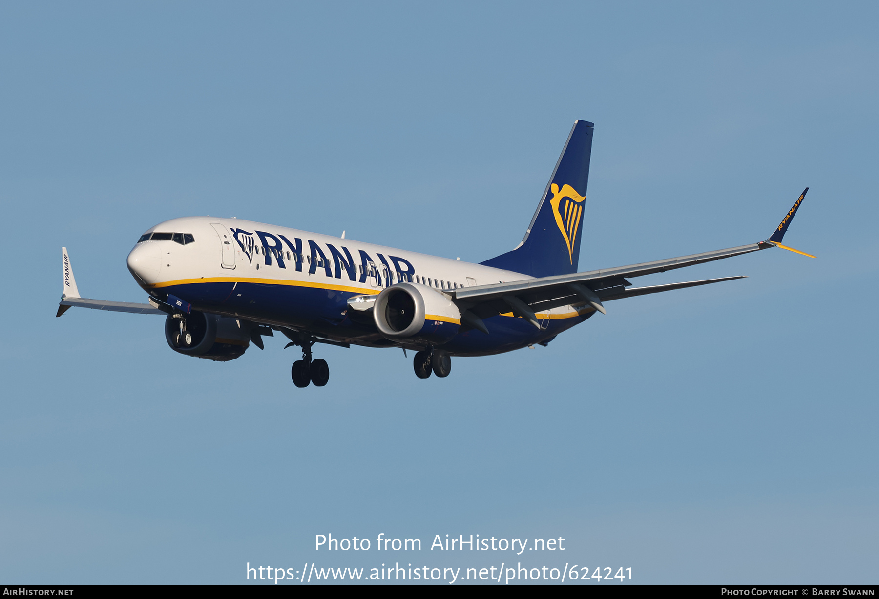 Aircraft Photo of EI-HGR | Boeing 737-8200 Max 200 | Ryanair | AirHistory.net #624241