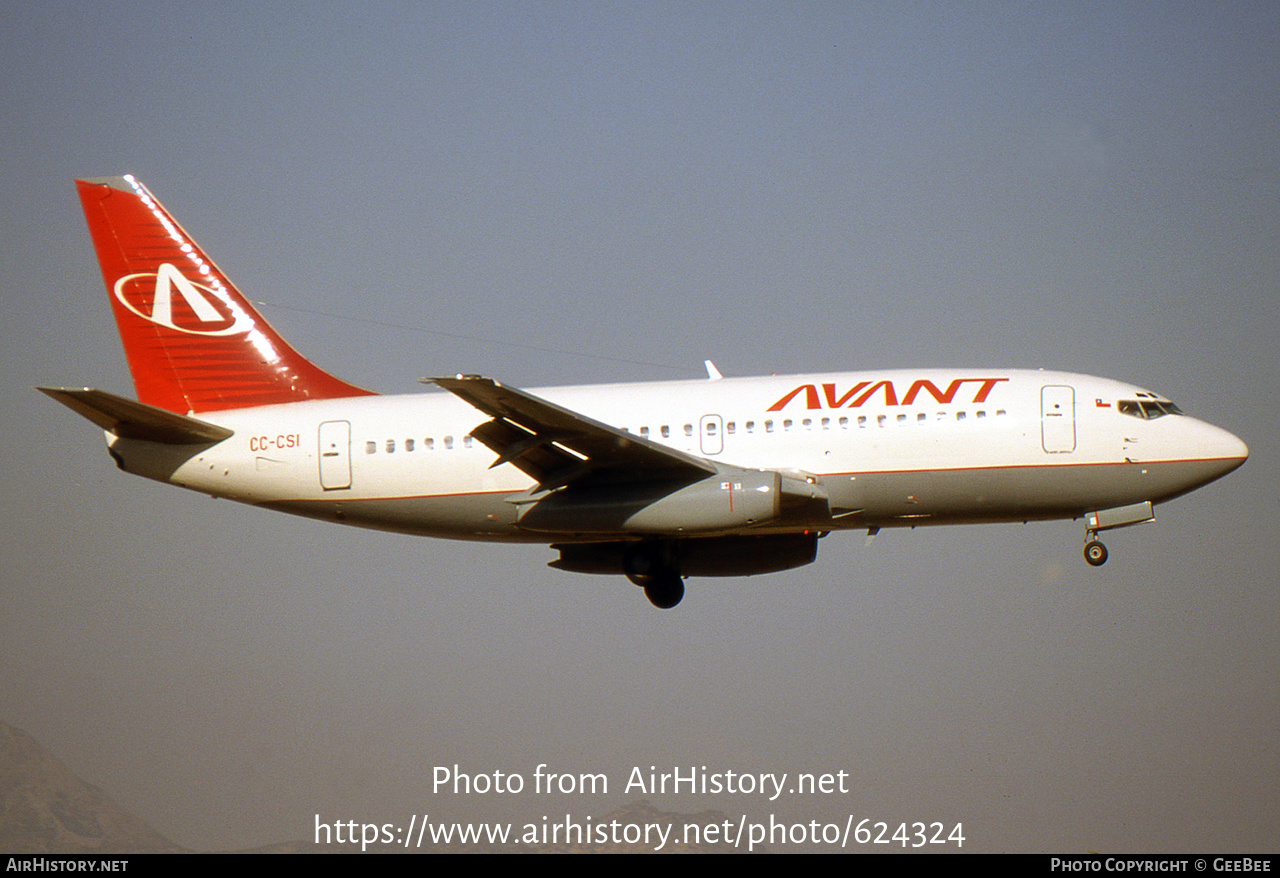 Aircraft Photo of CC-CSI | Boeing 737-204/Adv | Avant Airlines | AirHistory.net #624324