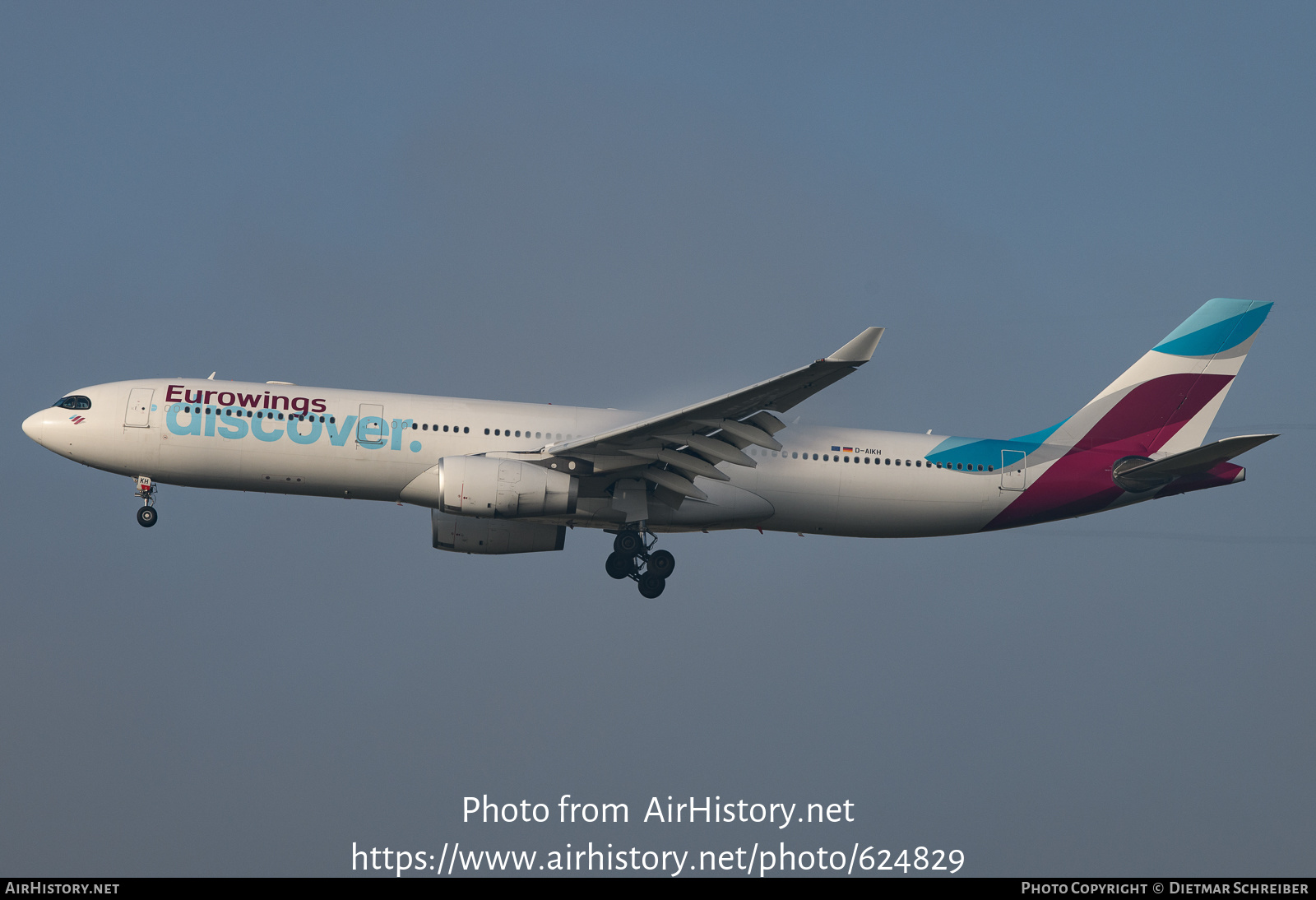 Aircraft Photo of D-AIKH | Airbus A330-343 | Eurowings Discover | AirHistory.net #624829