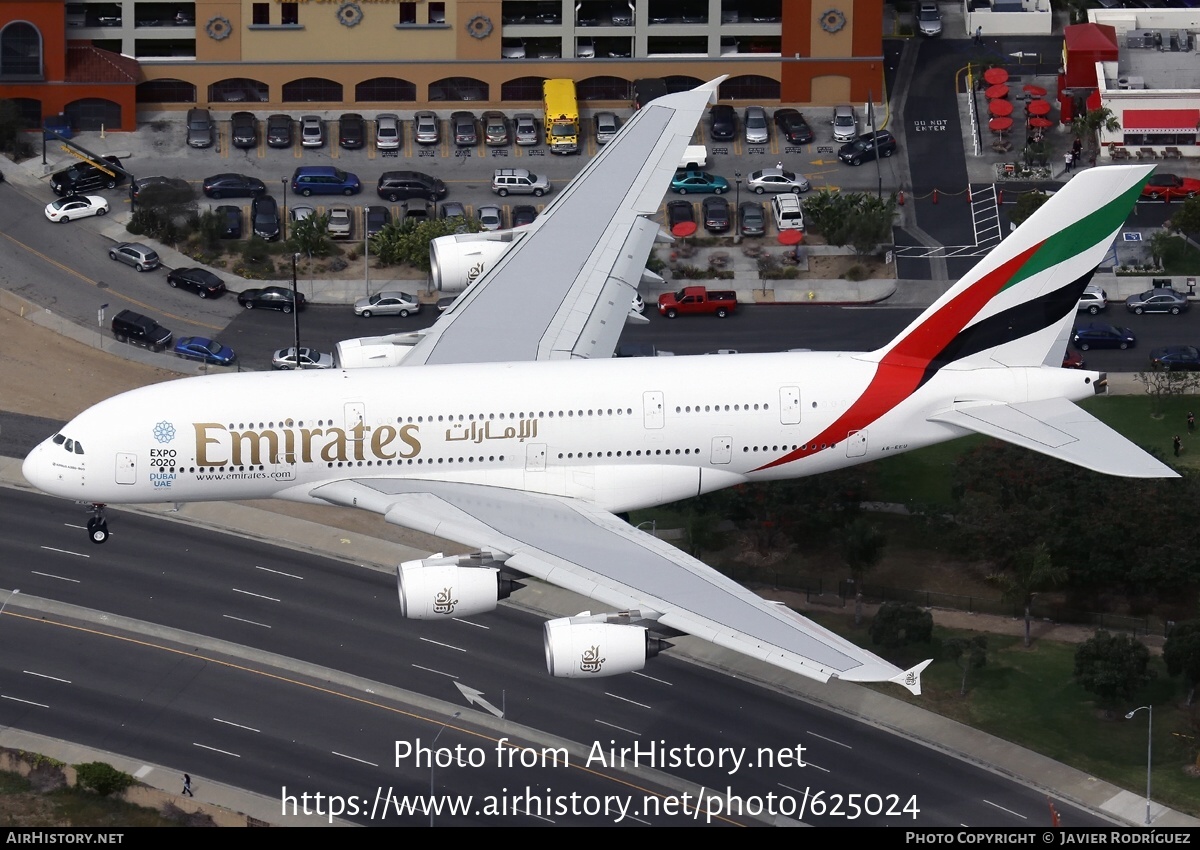 Aircraft Photo of A6-EEU | Airbus A380-861 | Emirates | AirHistory.net #625024