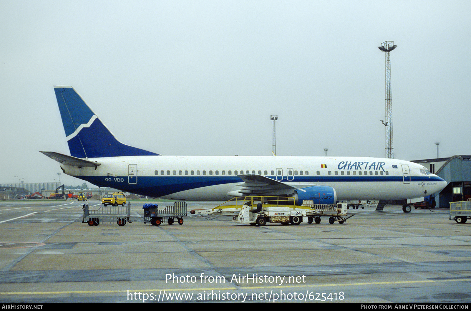 Aircraft Photo of OO-VDO | Boeing 737-4Y0 | Chartair European Airlines | AirHistory.net #625418