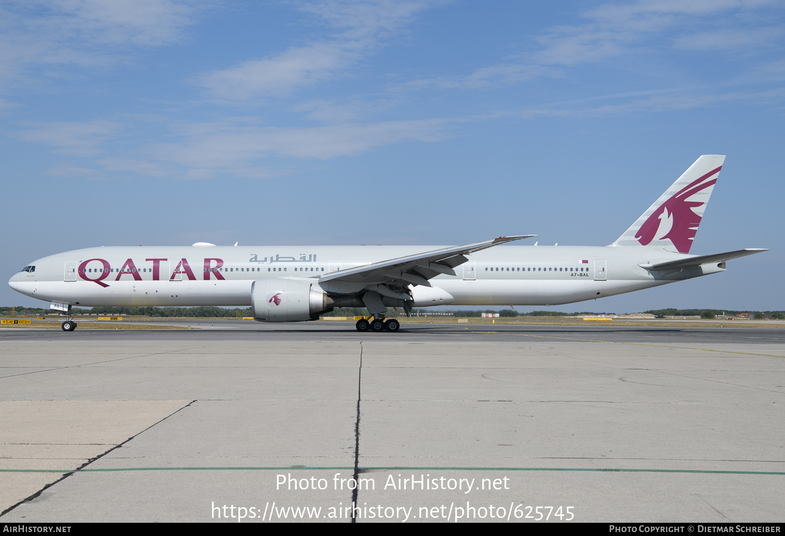 Aircraft Photo of A7-BAL | Boeing 777-3DZ/ER | Qatar Airways | AirHistory.net #625745