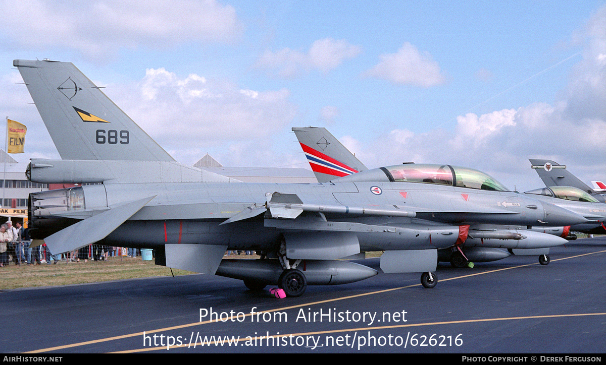 Aircraft Photo of 689 | General Dynamics F-16B Fighting Falcon | Norway - Air Force | AirHistory.net #626216