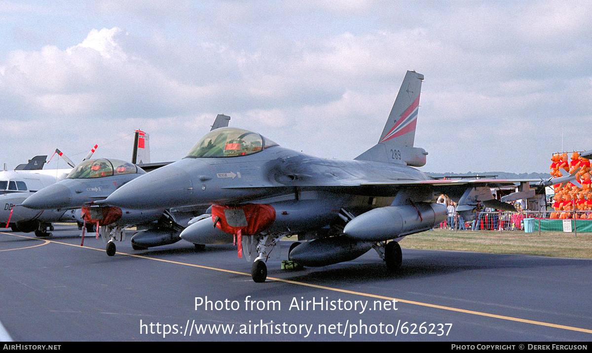 Aircraft Photo of 289 | General Dynamics F-16A Fighting Falcon | Norway - Air Force | AirHistory.net #626237