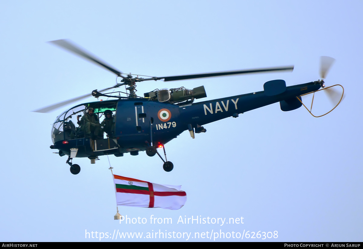 Aircraft Photo of IN479 | Hindustan SA-316B Chetak | India - Navy | AirHistory.net #626308