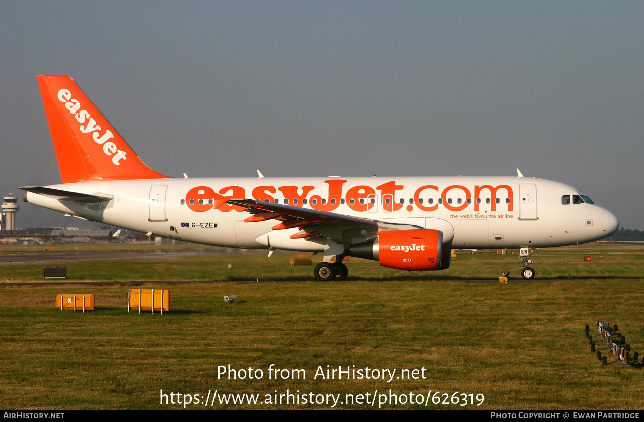 Aircraft Photo of G-EZEW | Airbus A319-111 | EasyJet | AirHistory.net #626319