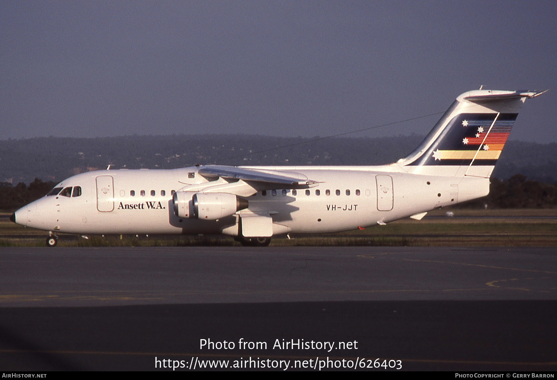 Aircraft Photo of VH-JJT | British Aerospace BAe-146-200 | Ansett W.A. | AirHistory.net #626403