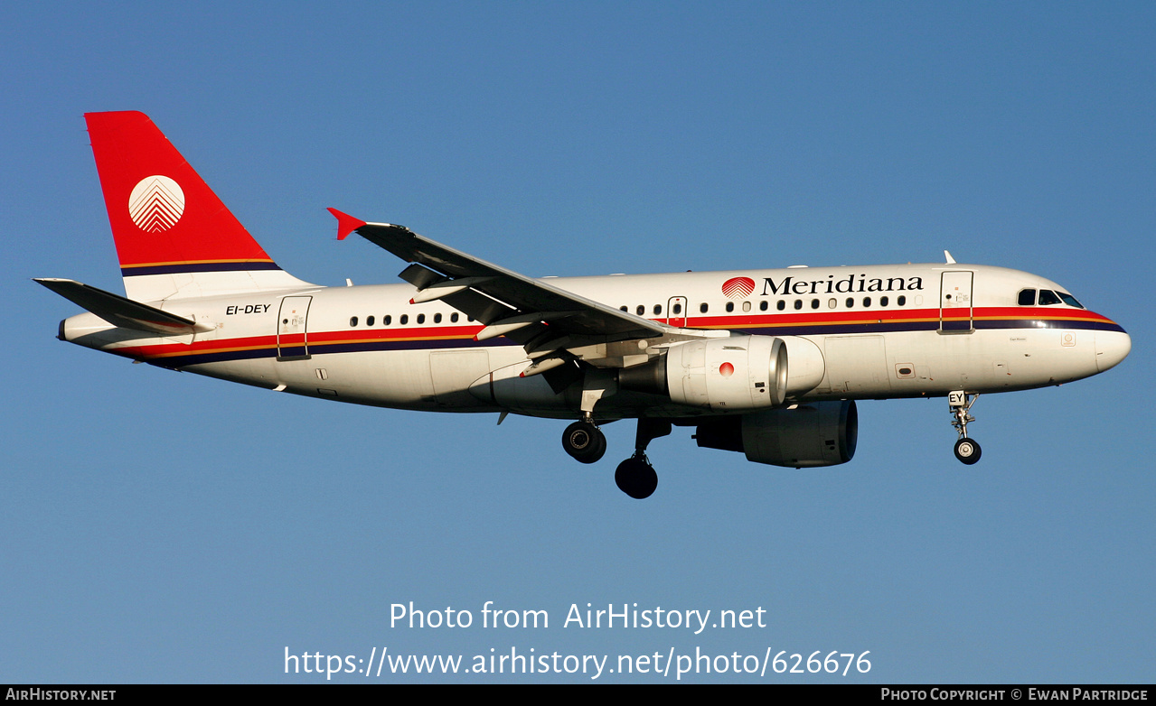 Aircraft Photo of EI-DEY | Airbus A319-112 | Meridiana | AirHistory.net #626676