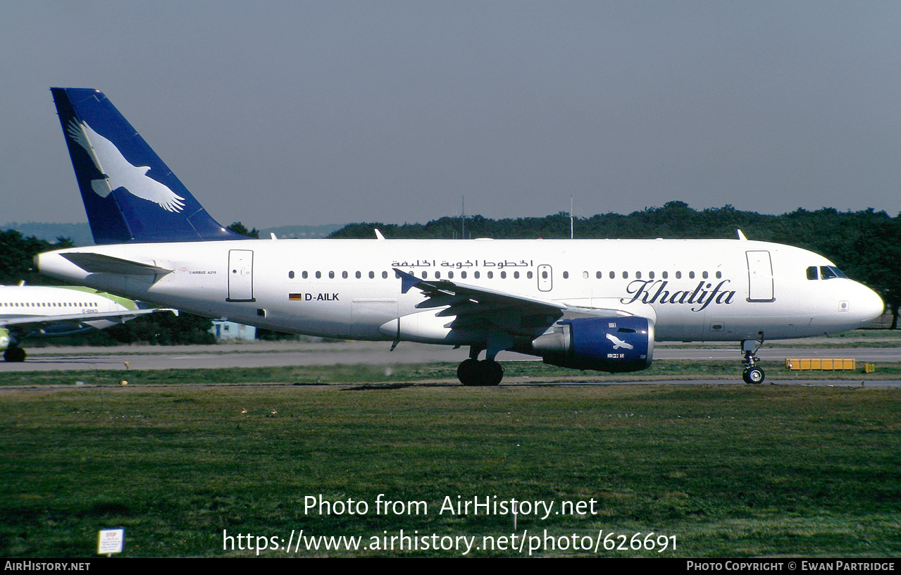 Aircraft Photo of D-AILK | Airbus A319-114 | Khalifa Airways | AirHistory.net #626691