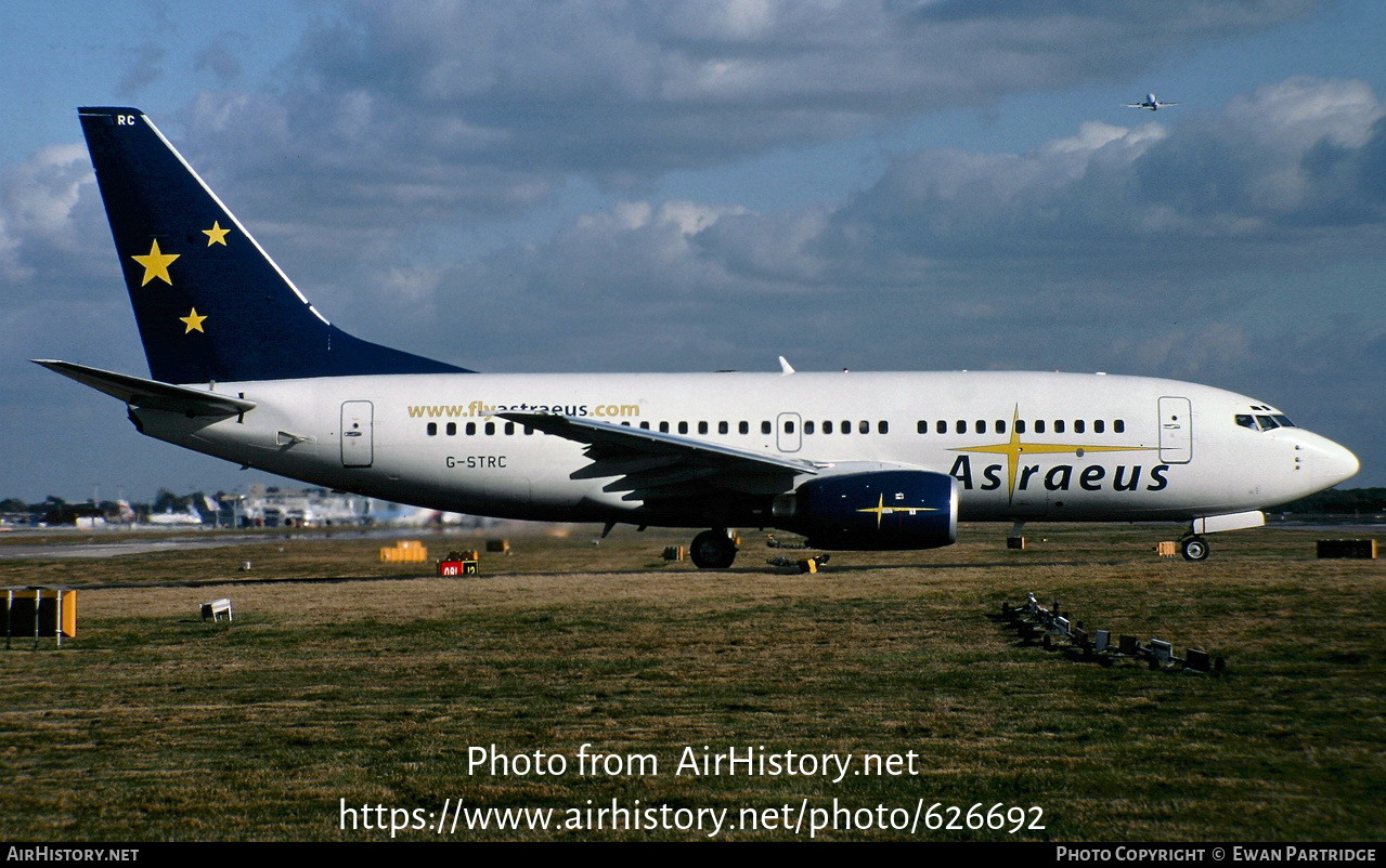 Aircraft Photo of G-STRC | Boeing 737-7BX | Astraeus Airlines | AirHistory.net #626692