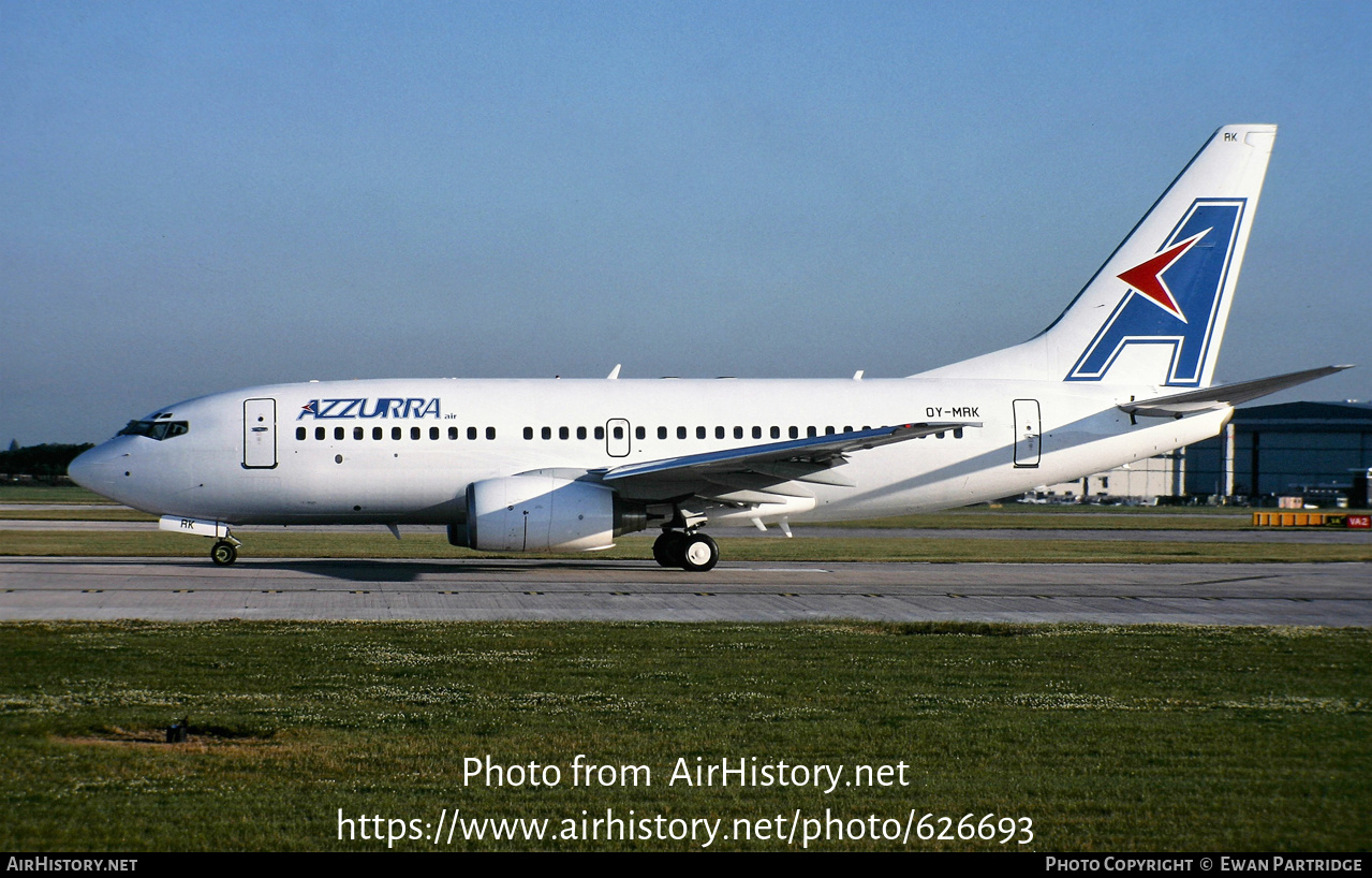 Aircraft Photo of OY-MRK | Boeing 737-7L9 | Azzurra Air | AirHistory.net #626693