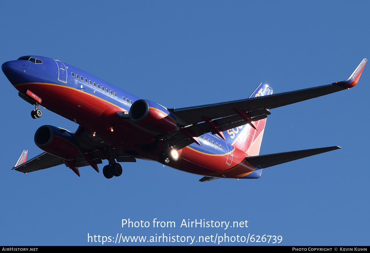 Aircraft Photo of N446WN | Boeing 737-7H4 | Southwest Airlines | AirHistory.net #626739