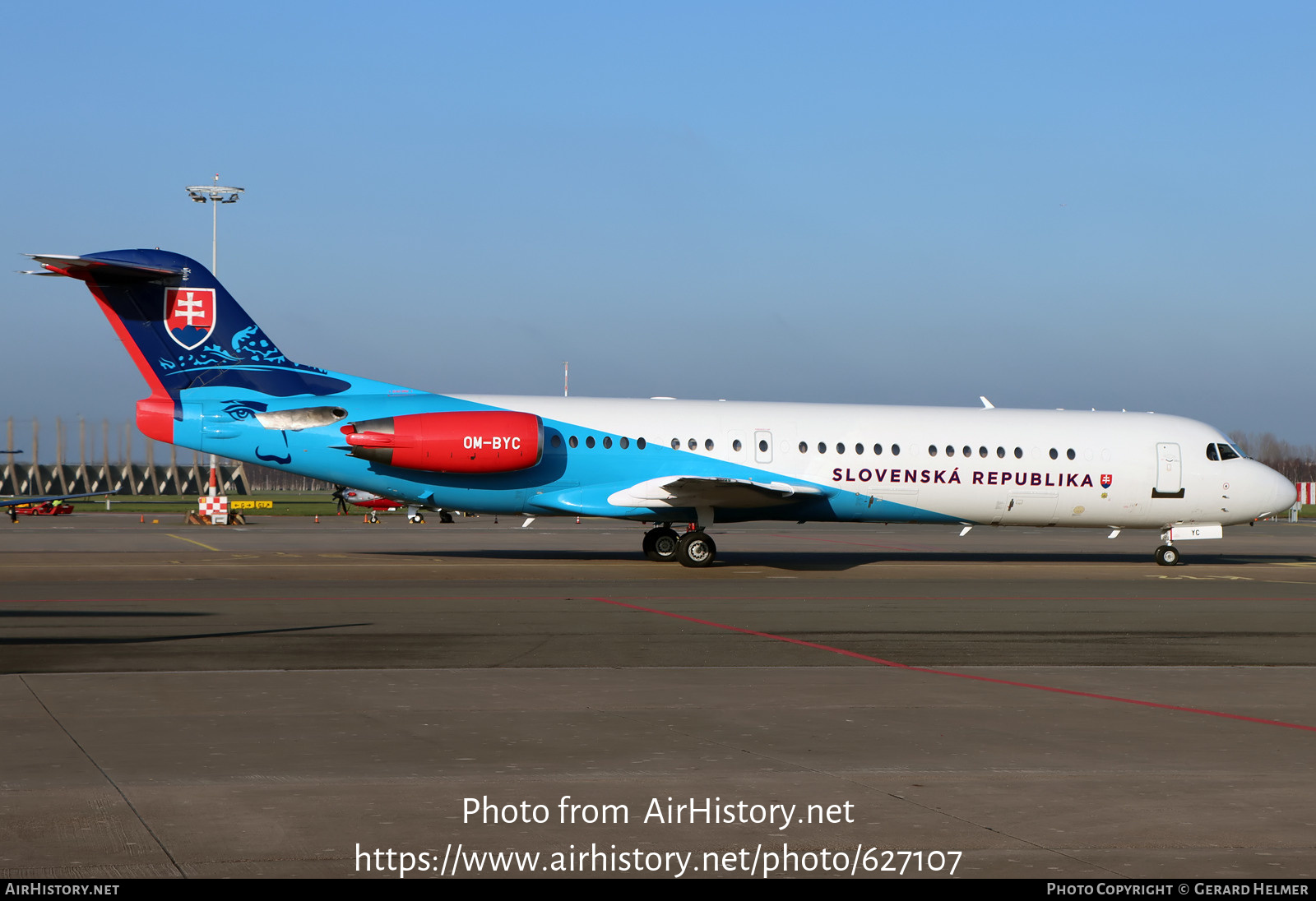 Aircraft Photo of OM-BYC | Fokker 100 (F28-0100) | Slovakia - Government | AirHistory.net #627107