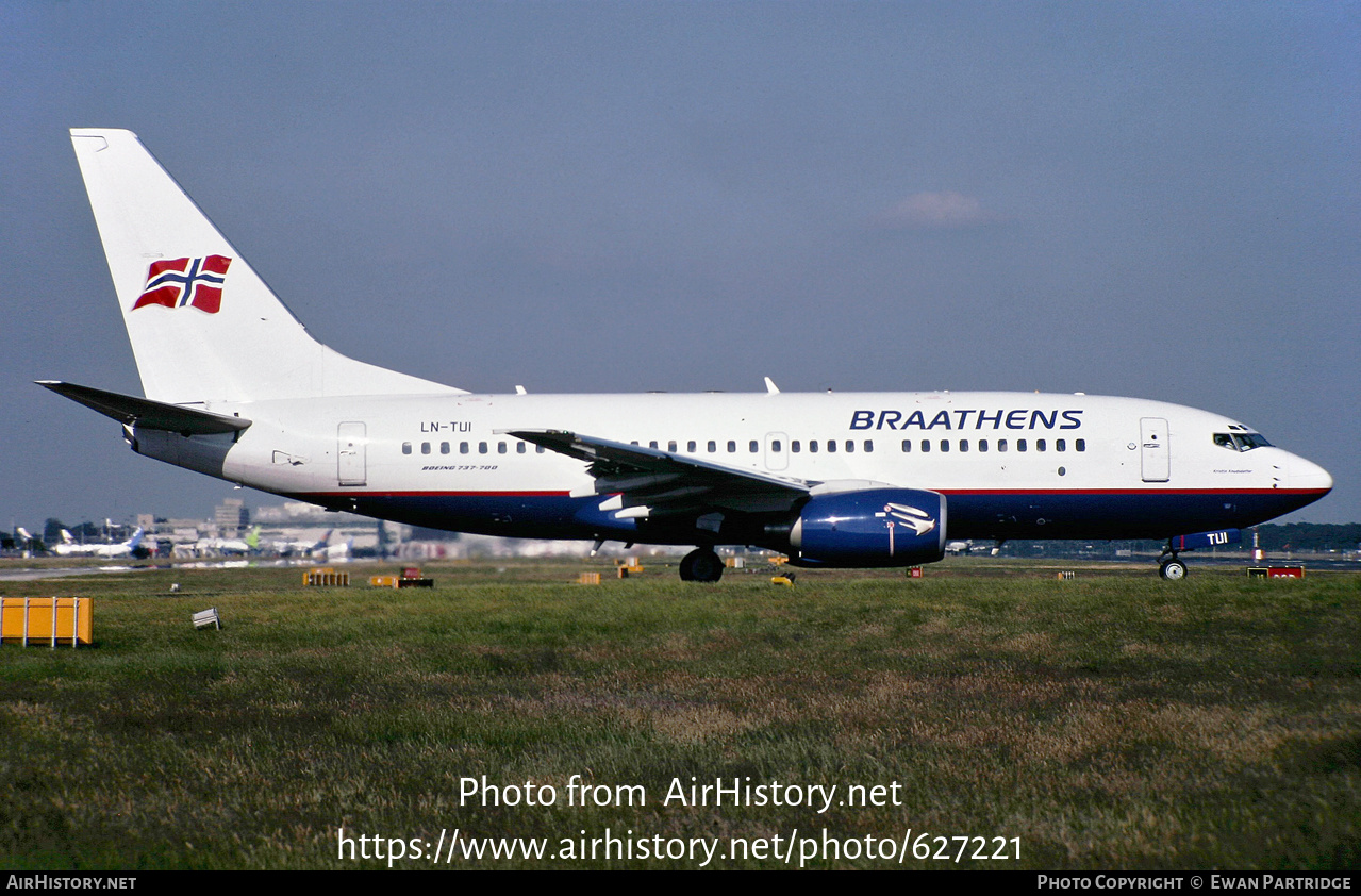 Aircraft Photo of LN-TUI | Boeing 737-705 | Braathens | AirHistory.net #627221