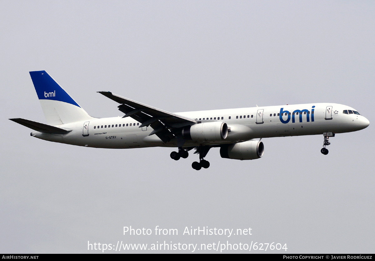 Aircraft Photo of G-STRY | Boeing 757-28A | BMI - British Midland International | AirHistory.net #627604