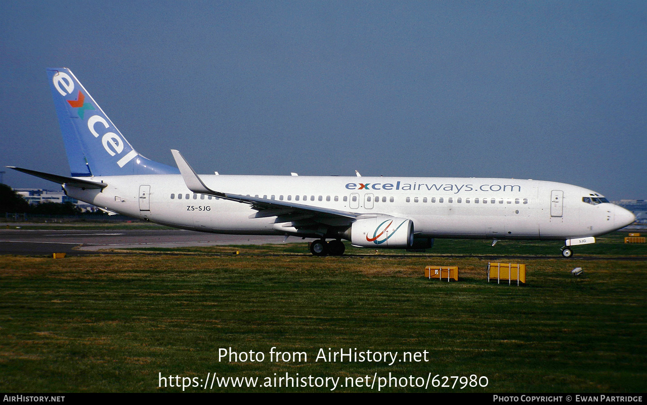 Aircraft Photo of ZS-SJG | Boeing 737-8BG | Excel Airways | AirHistory.net #627980