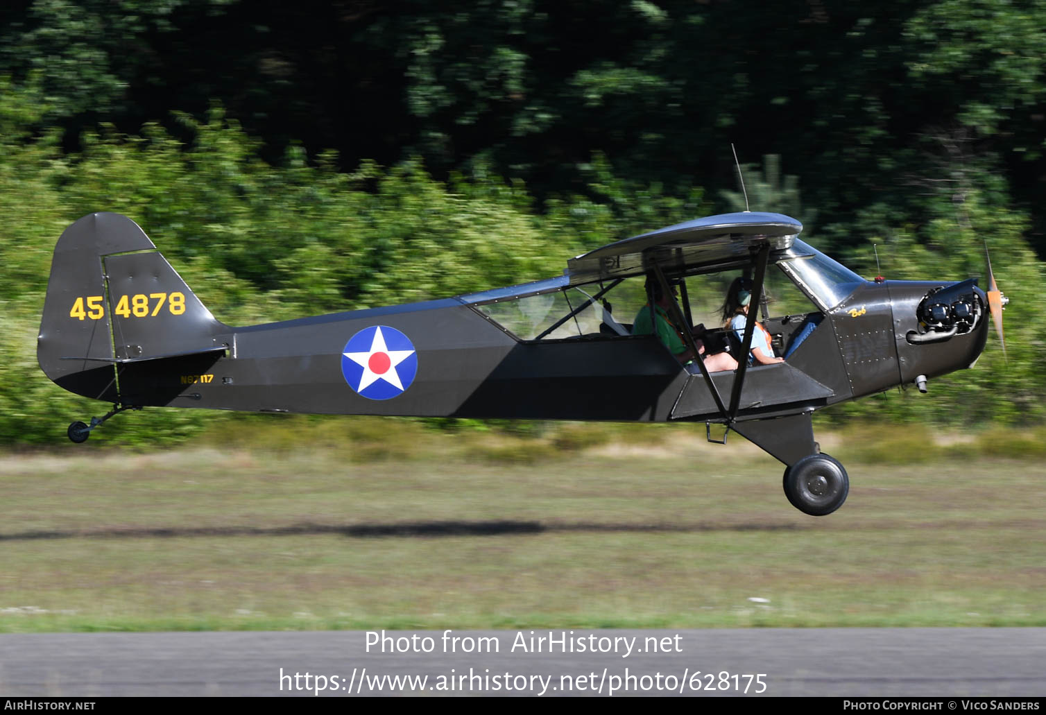 Aircraft Photo of N87117 / 454878 | Piper L-4J Grasshopper | USA - Air Force | AirHistory.net #628175