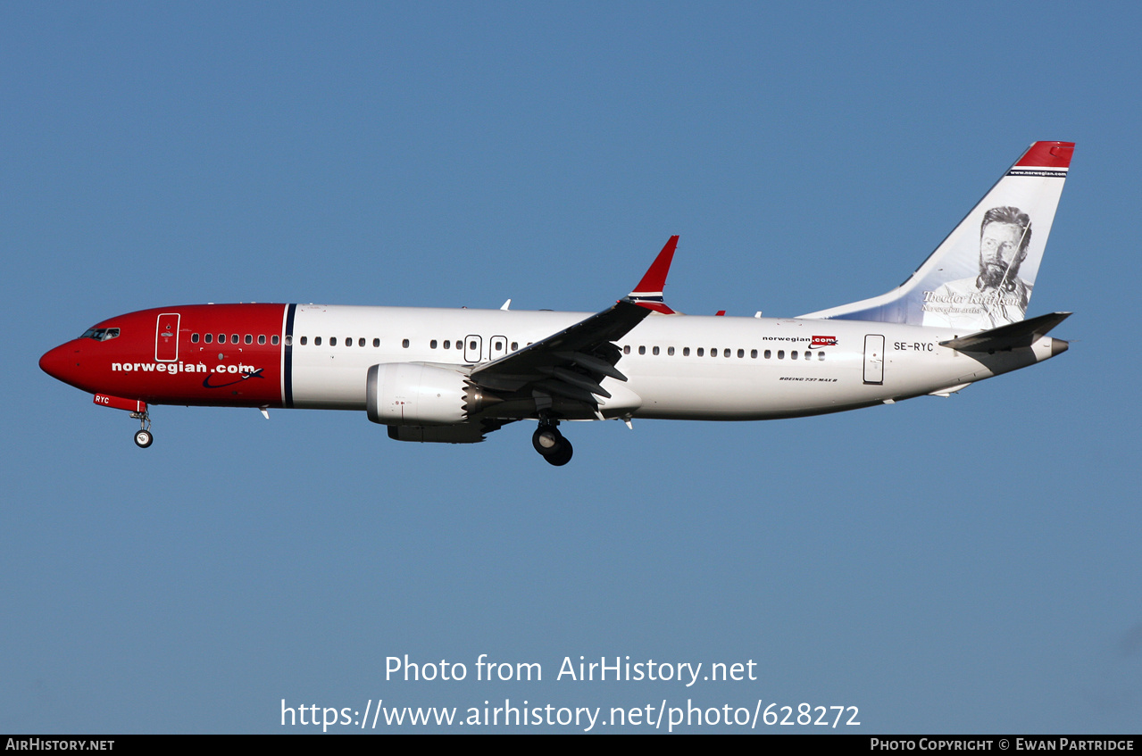 Aircraft Photo of SE-RYC | Boeing 737-8 Max 8 | Norwegian | AirHistory.net #628272