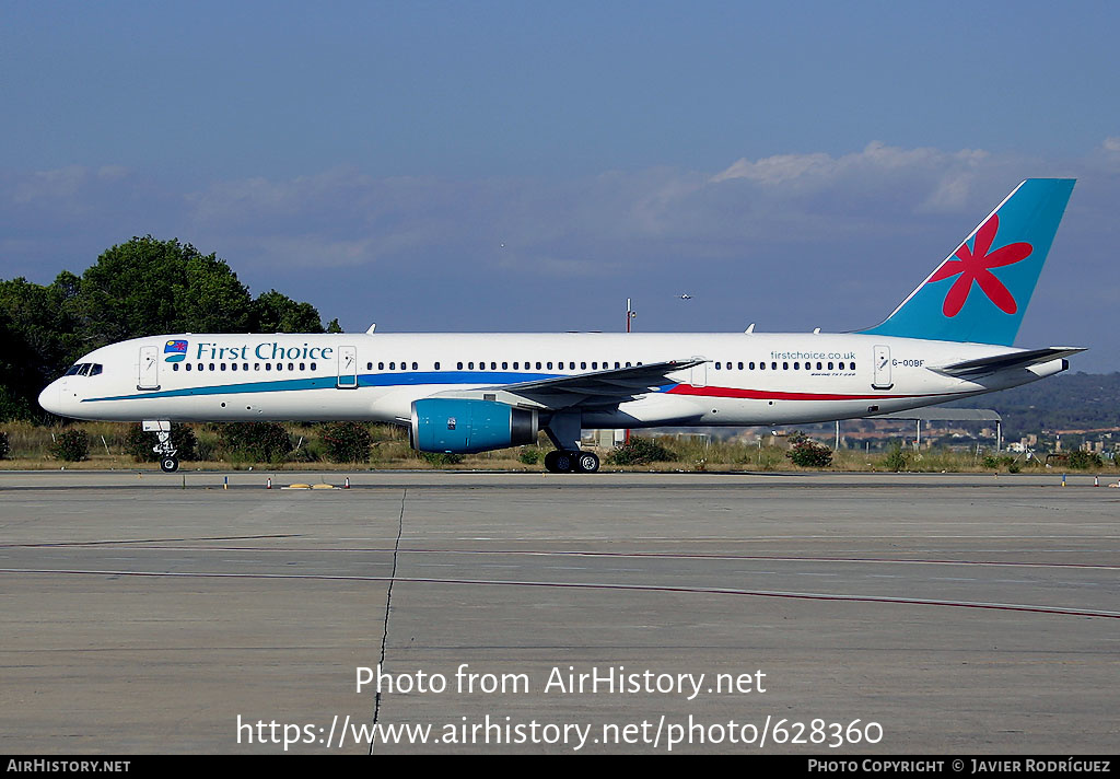 Aircraft Photo of G-OOBF | Boeing 757-28A | First Choice Airways | AirHistory.net #628360