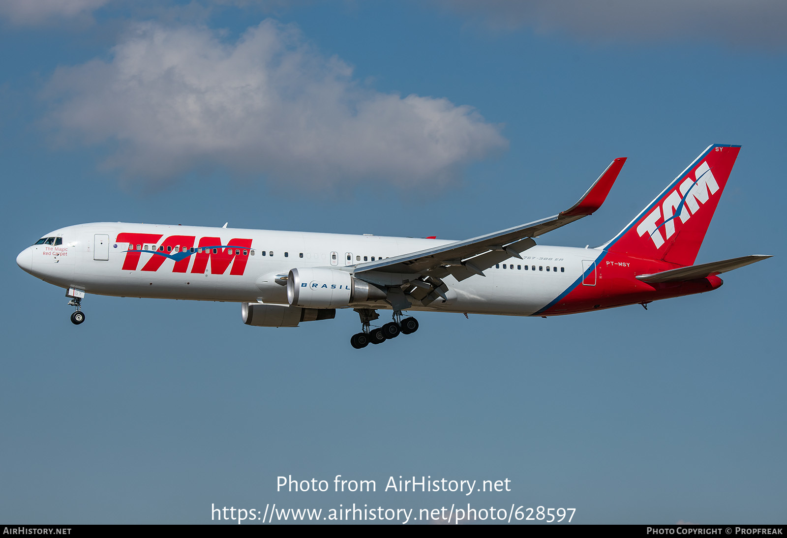 Aircraft Photo of PT-MSY | Boeing 767-316/ER | TAM Linhas Aéreas | AirHistory.net #628597