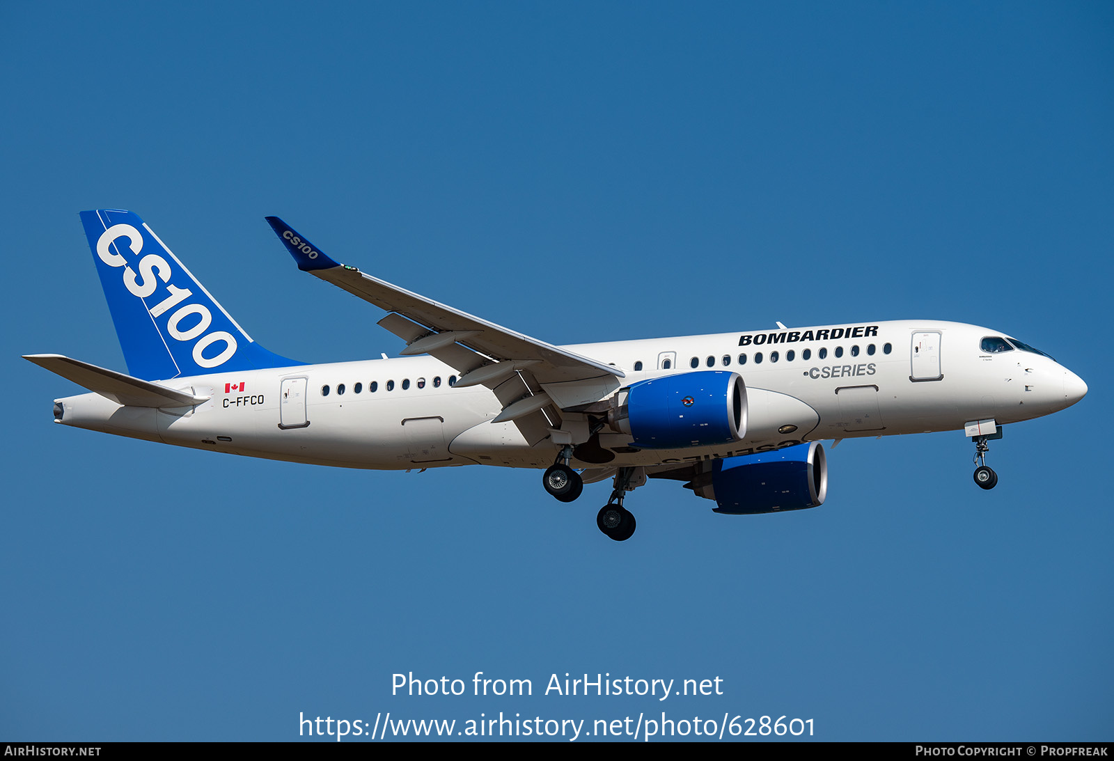 Aircraft Photo of C-FFCO | Bombardier CSeries CS100 (BD-500-1A10) | Bombardier | AirHistory.net #628601