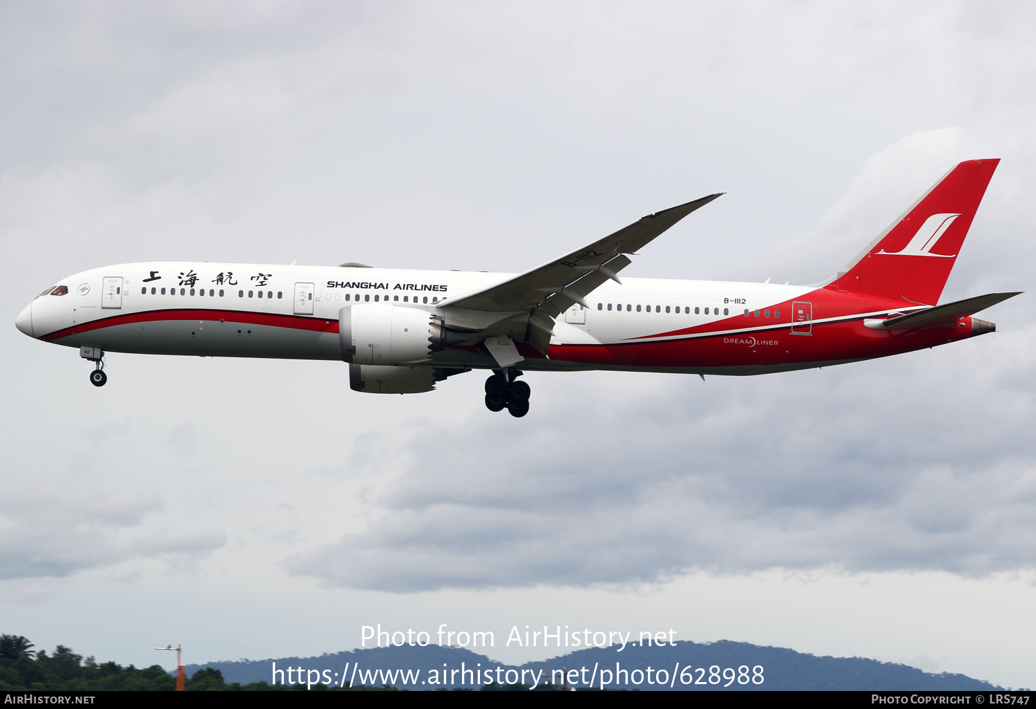 Aircraft Photo of B-1112 | Boeing 787-9 Dreamliner | Shanghai Airlines | AirHistory.net #628988