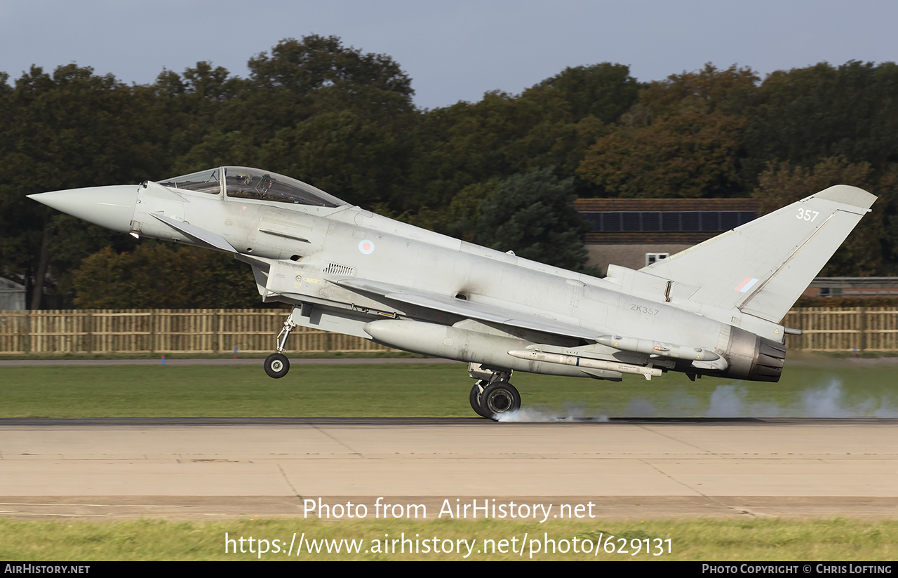 Aircraft Photo of ZK357 | Eurofighter EF-2000 Typhoon FGR4 | UK - Air Force | AirHistory.net #629131