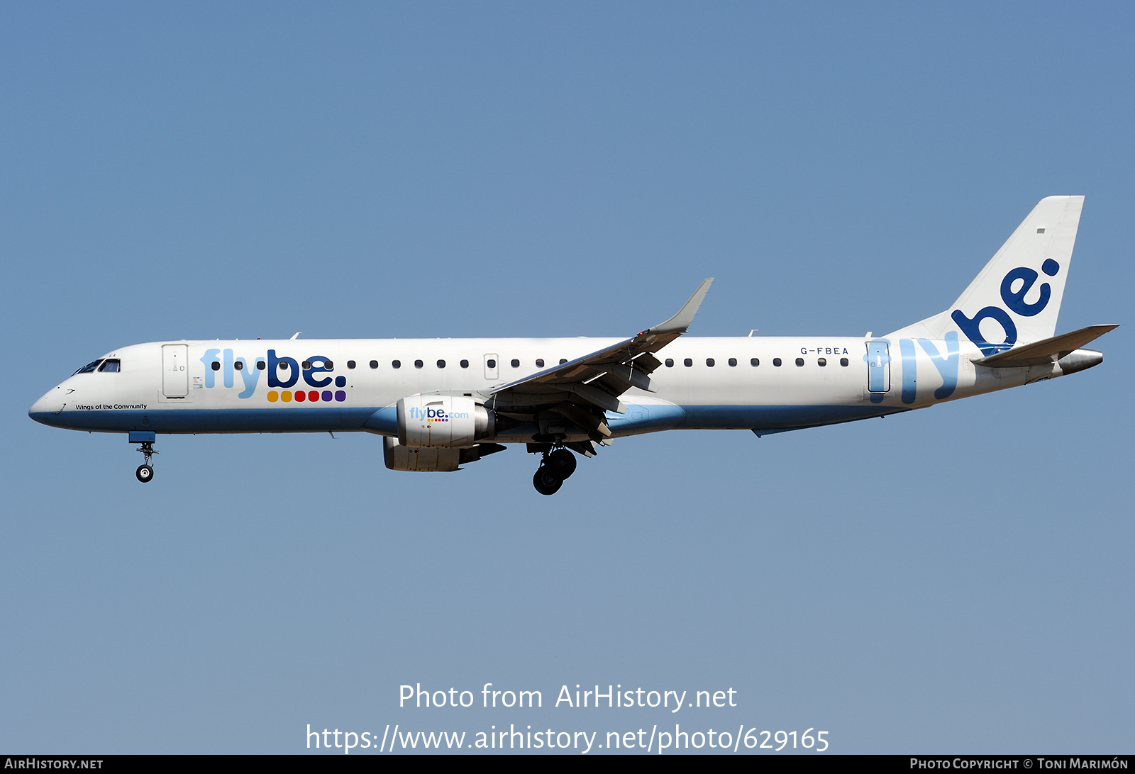 Aircraft Photo of G-FBEA | Embraer 195LR (ERJ-190-200LR) | Flybe | AirHistory.net #629165