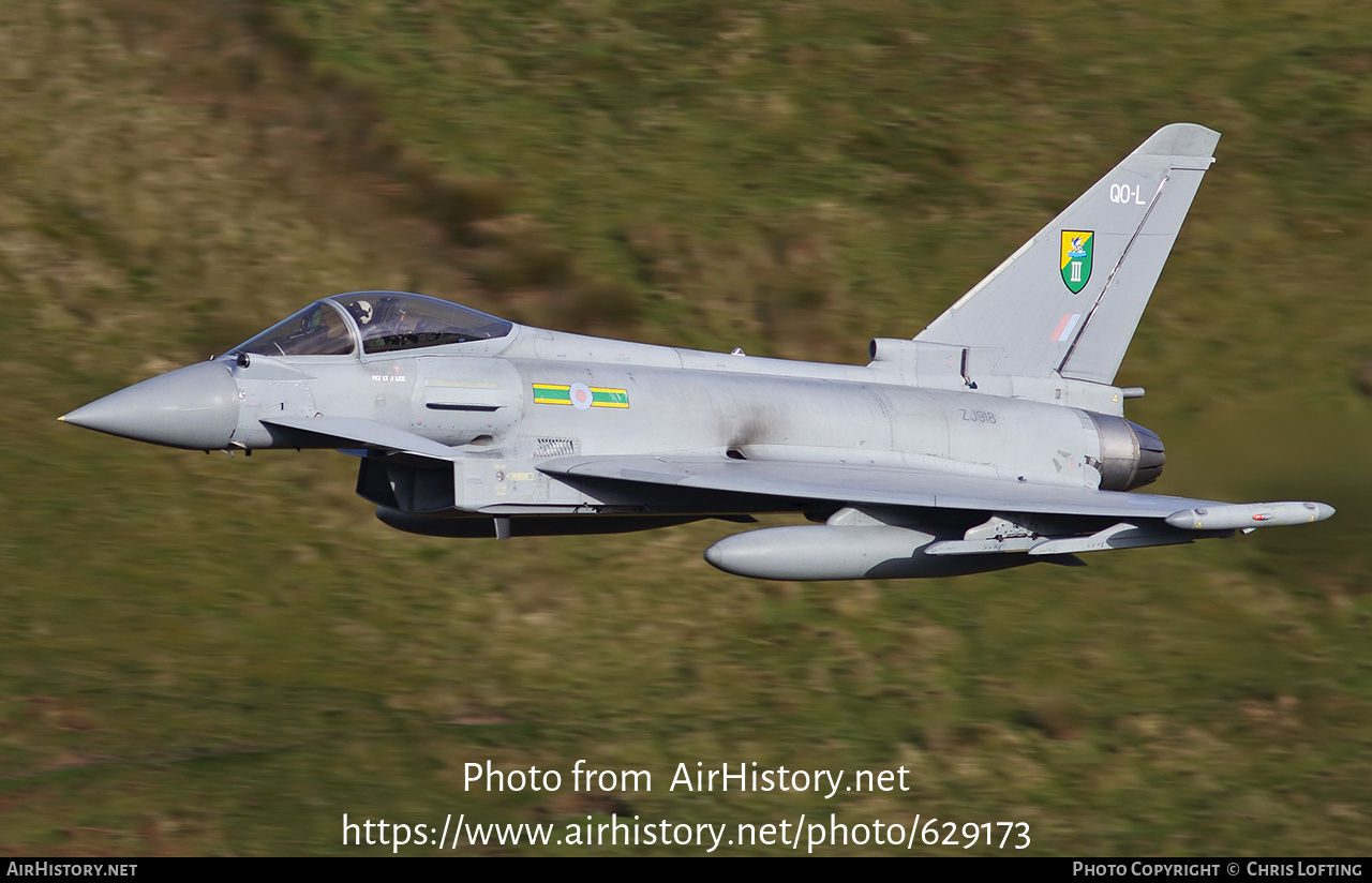 Aircraft Photo of ZJ918 | Eurofighter EF-2000 Typhoon FGR4 | UK - Air Force | AirHistory.net #629173