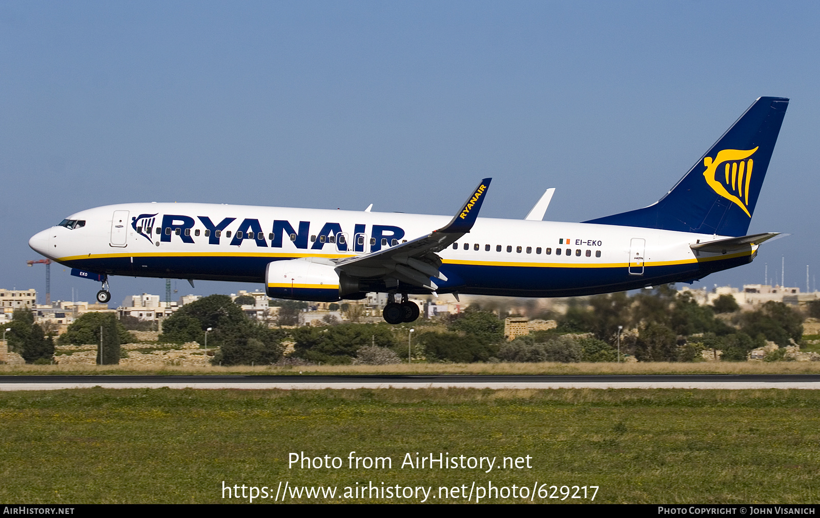 Aircraft Photo of EI-EKO | Boeing 737-8AS | Ryanair | AirHistory.net #629217