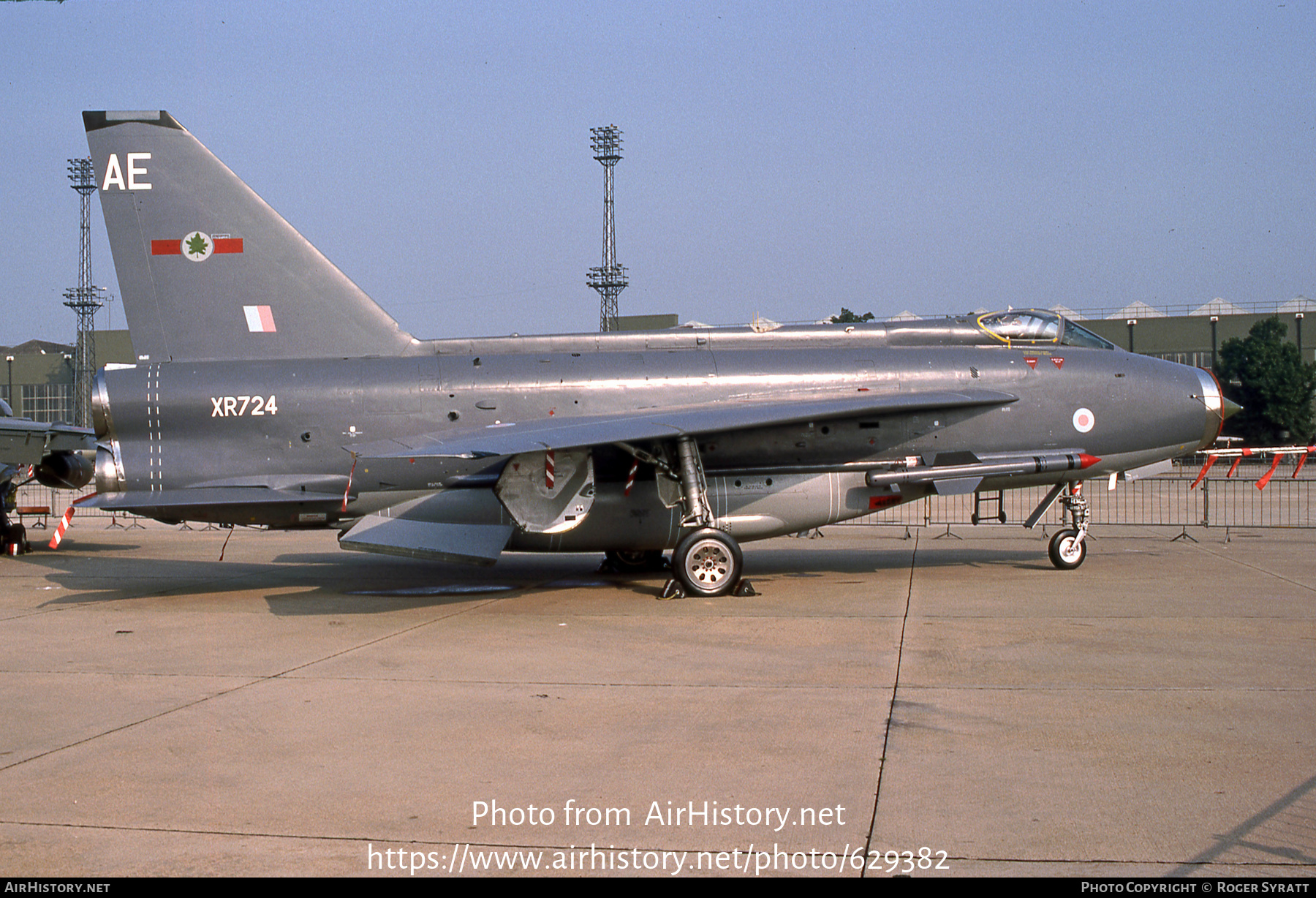 Aircraft Photo of XR724 | English Electric Lightning F6 | UK - Air Force | AirHistory.net #629382