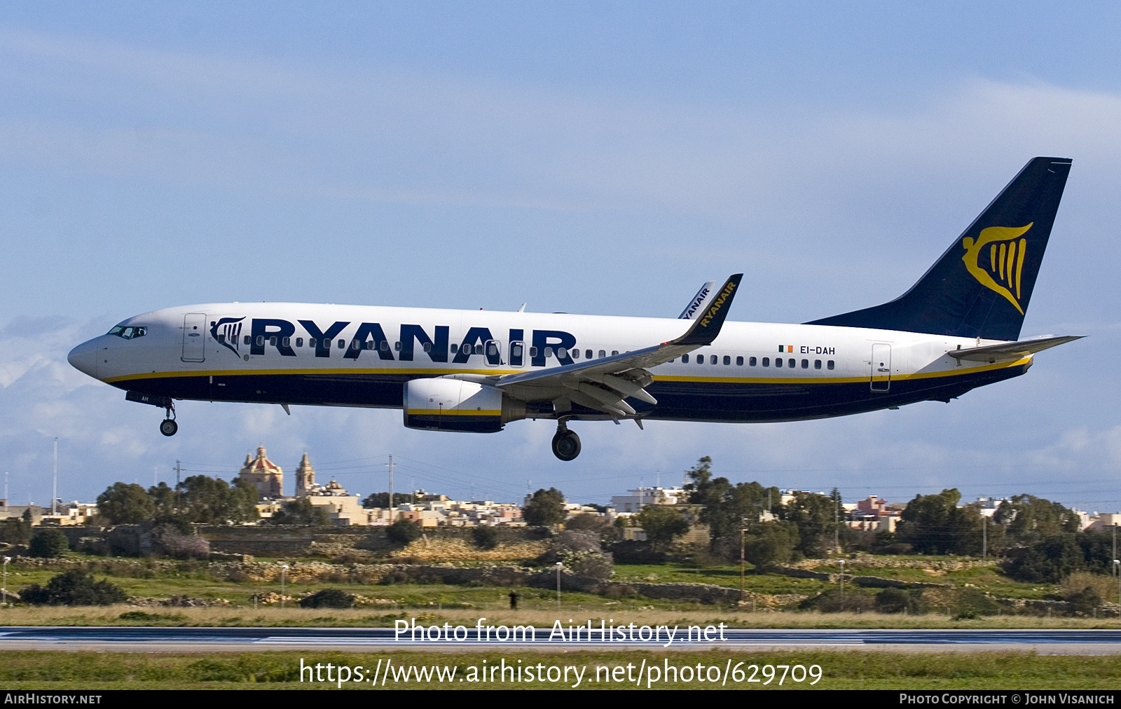 Aircraft Photo of EI-DAH | Boeing 737-8AS | Ryanair | AirHistory.net #629709