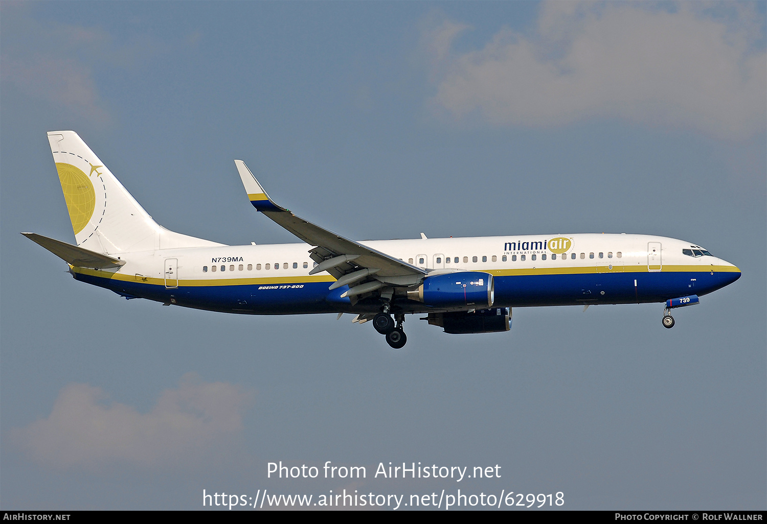 Aircraft Photo of N739MA | Boeing 737-8Q8 | Miami Air International | AirHistory.net #629918