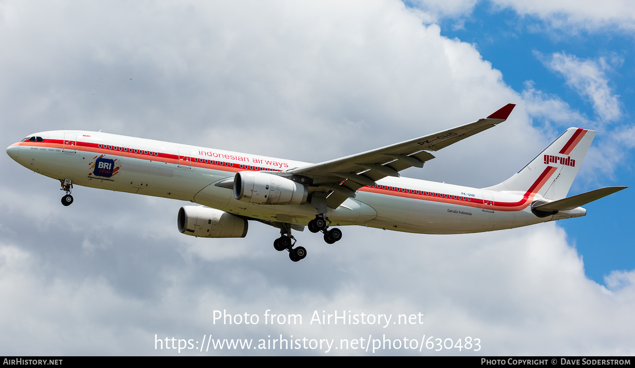 Aircraft Photo of PK-GHD | Airbus A330-343 | Garuda Indonesia | Garuda Indonesian Airways | AirHistory.net #630483